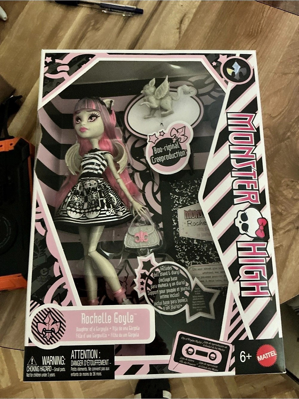 Monster High Rochelle Goyle Doll NWT Black & Pink